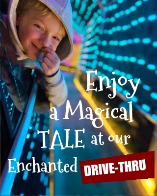 Enchanted drive-thru at the Reindeer Lodge